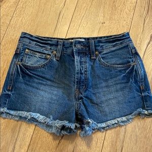 Free People Mid Rise Denim Shorts